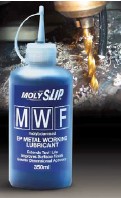 摩力士Molyslip MWF - 攻牙油(又称嗒牙油)是一种含二硫化钼、极压添加剂的金属切削润滑剂，适用于各类绞孔、攻牙／攻丝、钻孔及其它金属切削工序。可用于所有金属材料，包括硬化钢、钛金属和镍铬合金等。本产品显著地减低摩擦力，发挥超凡切削功能。 MOLYSLIP 41003，MOLYSLIP 41050，MOLYSLIP 41250