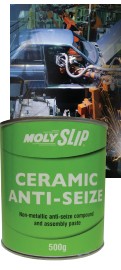 摩力士Molyslip CERAMIC ANTI-SEIZE COMPOUND (SYNTHETIC)陶瓷防卡剂是一类含非金属的防卡剂和装配油膏。摩力士Molyslip CERAMIC ANTI-SEIZE COMPOUND (SYNTHETIC)陶瓷防卡剂是将硅酸盐矿物质分散于全合成的基础油中，耐温高达1500°C，可以阻止高温电子移动导致金属腐蚀咬合，从而轻松拆卸。Molyslip 19A005